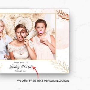 Wedding Boho floral photo booth template