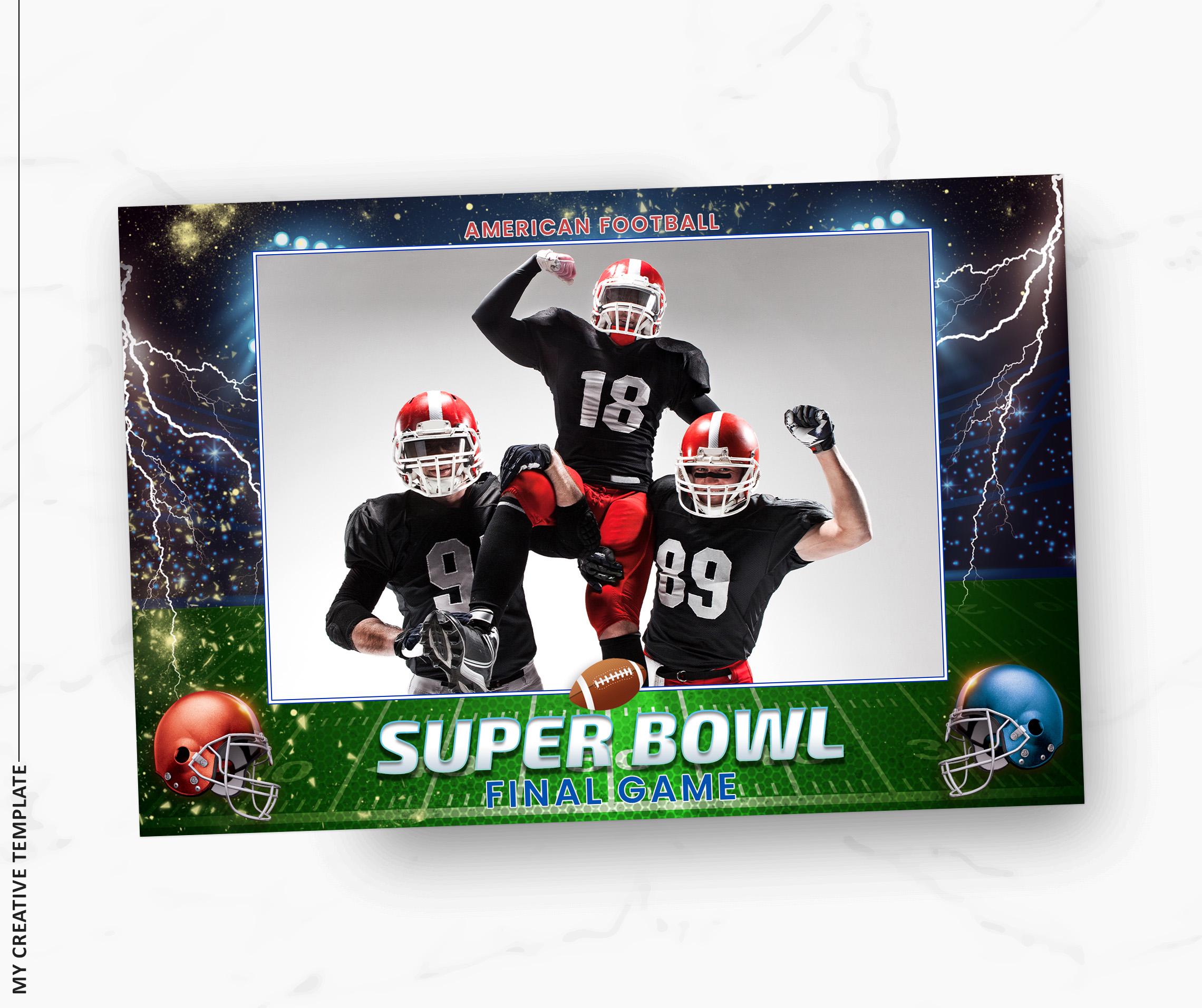 スーパーボウル フォトブース テンプレート | アメリカンフットボール フォトブース テンプレート | 4x6 スポーツ フォトブース オーバーレイ  | 学校 フォトブース | 4x6 オーバーレイ - Etsy 日本, image size:2280x1912