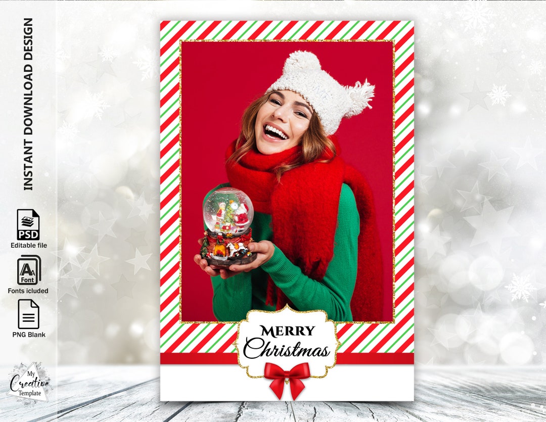 Christmas Photo Booth Template Holiday Photo Booth Template - Etsy