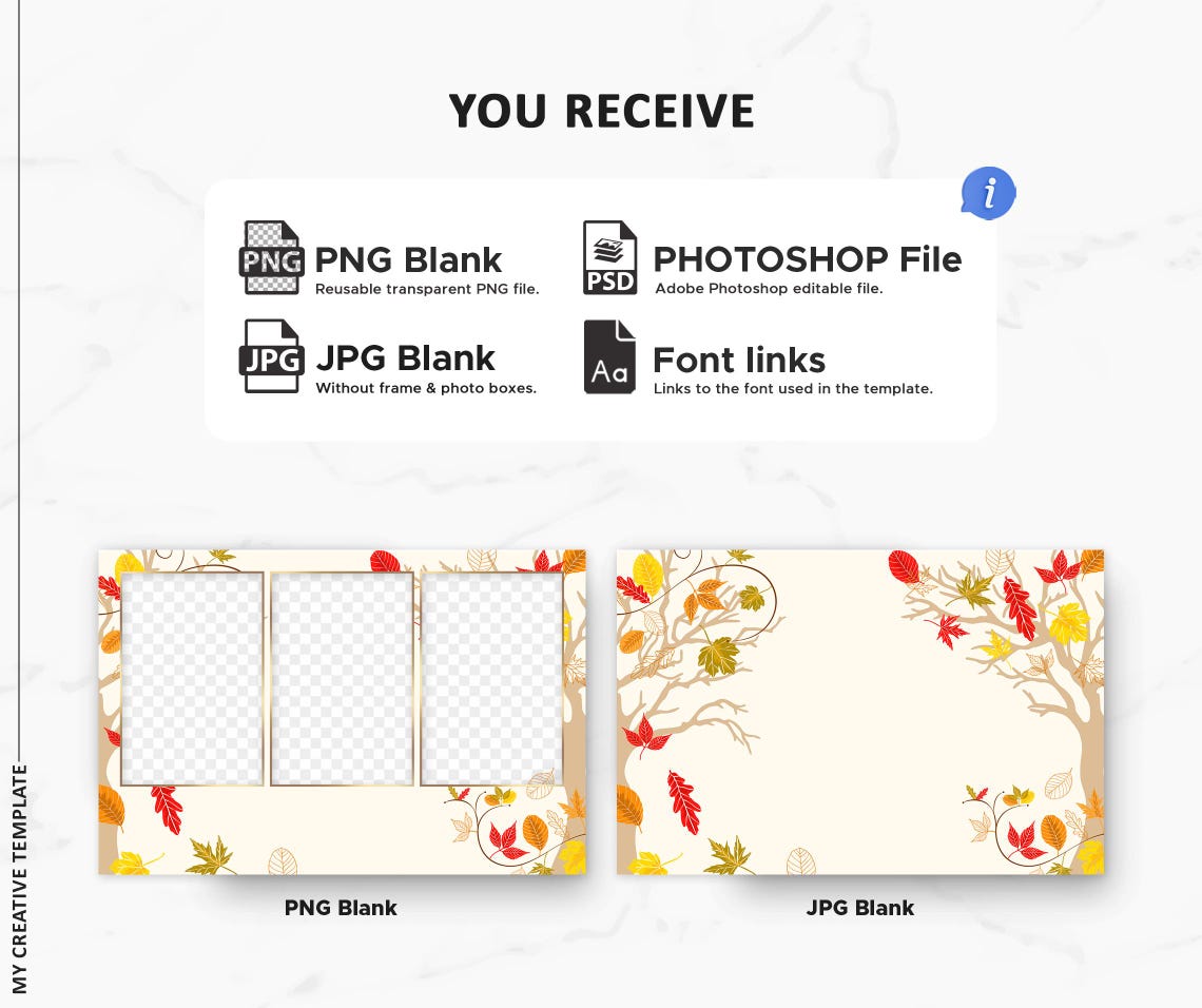 Template Photo Booth, Fall Photo Booth Template, Autumn Photobooth ...