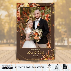 Template Photo Booth, Fall Photo Booth Template, Autumn Photobooth Template, Photo Booth Overlay, Autumn Vibes, Fall Wedding, Thanksgiving