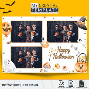 Plantilla para fotomatón, plantilla para fotomatón de Halloween, plantilla de calabaza de 4x6, plantilla para fotomatón de fiesta de Halloween, plantilla para fotomatón