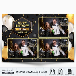 Photobooth Vorlage, Photobooth Vorlage Geburtstag, 10x15, Photobooth Vorlage, Photobooth Template