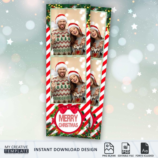 Salsa Photo Booth Template, Salsa Christmas Photo Booth Template, Photobooth Template, Photo Booth Overlay, Salsa app 2x6 Overlay