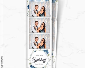 Plantilla elegante para fotomatón de boda, plantilla para fotomatón de boda, tira de 2x6, plantillas para fotomatón