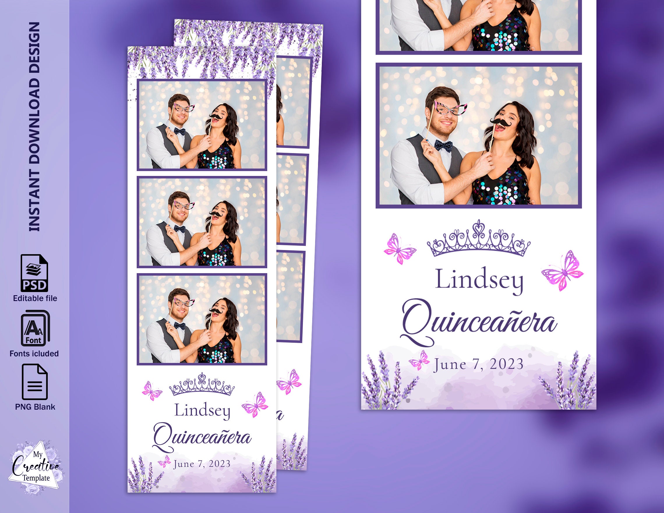 Photo booth template Quinceanera Photo Booth Template Sweet Etsy México Photo booth template Quinceanera Photo Booth Template Sweet Etsy México