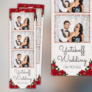 Wedding Photo booth Template, Elegant Photo booth Template, photo booth template wedding, 2x6 strip, photobooth templates