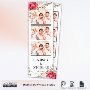 Photo booth Template, Wedding Photo booth Template, photo booth template wedding, 2x6 strip, photobooth templates