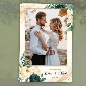 Wedding Photo booth Template, Vintage Photo booth Template, Selfie 4x6 Wedding Photo booth Template, Floral template, photobooth template