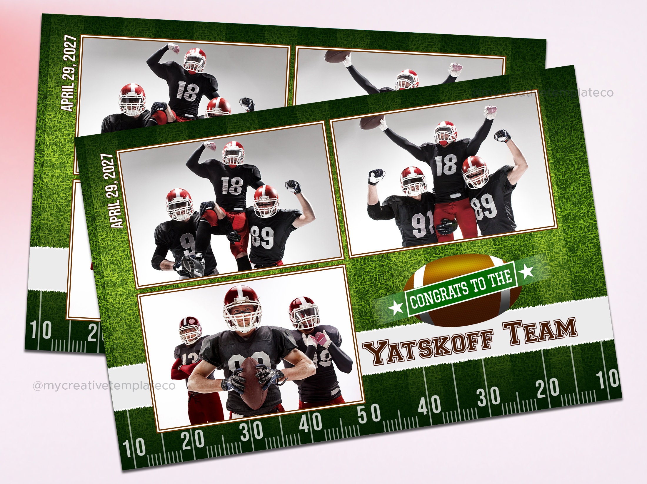 American Football Photo Booth Template, Photobooth Template, Sport ...