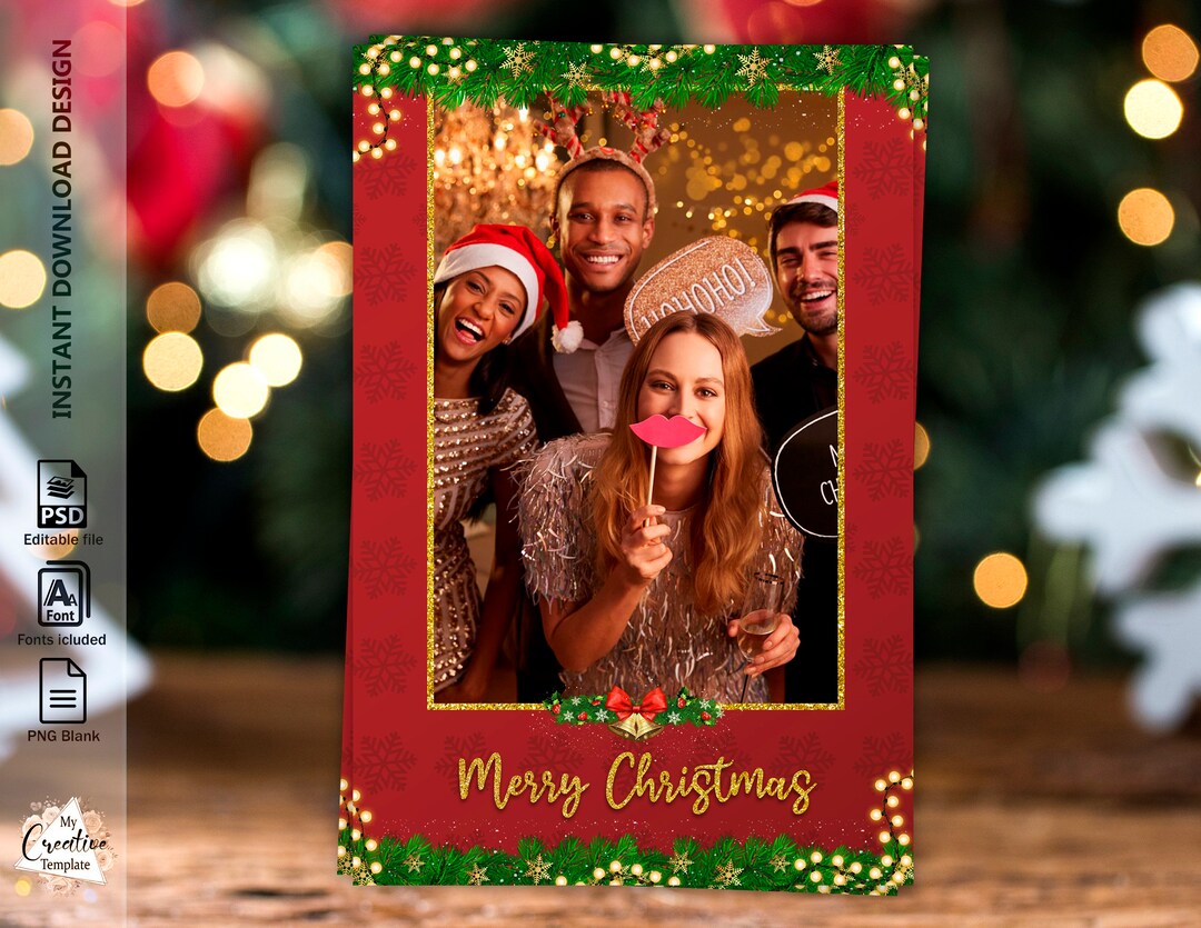 Christmas Photo Booth Template Holiday Photo Booth Template Etsy Christmas Photo Booth Template Holiday Photo Booth Template Etsy
