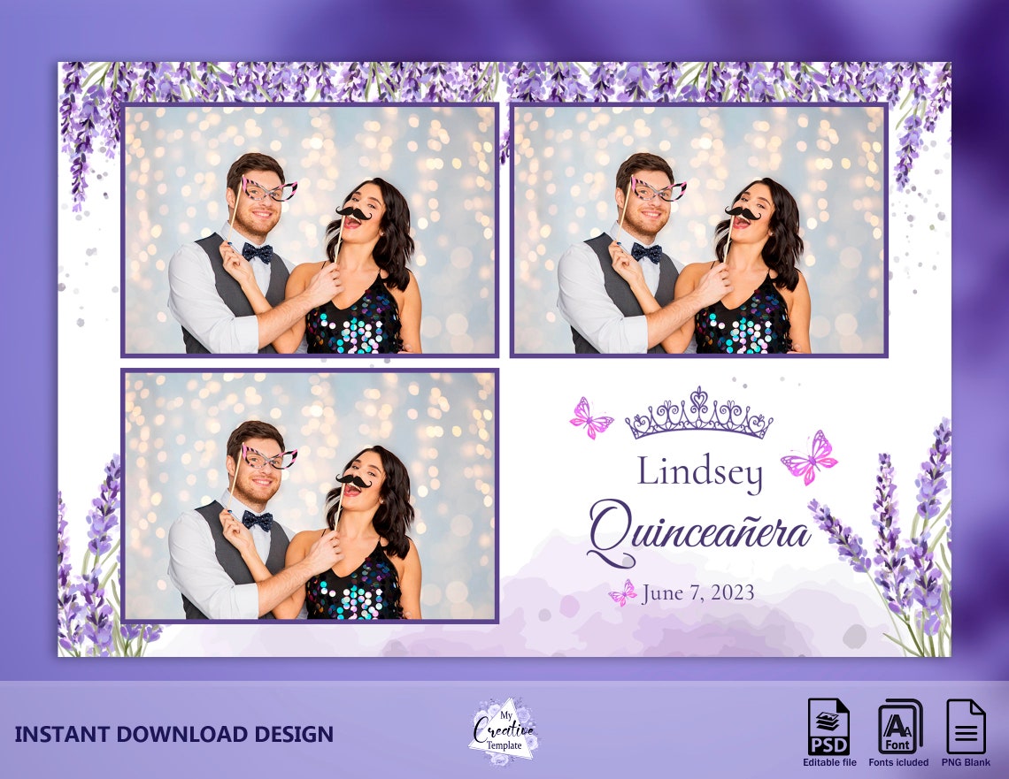 Photo Booth Template Quinceanera Photo Booth Template Sweet Etsy Photo Booth Template Quinceanera Photo Booth Template Sweet Etsy