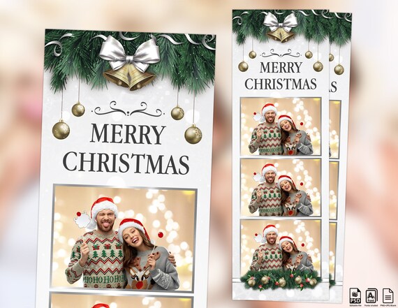 Christmas Photo Booth Template Holiday Photo Booth Template | Etsy