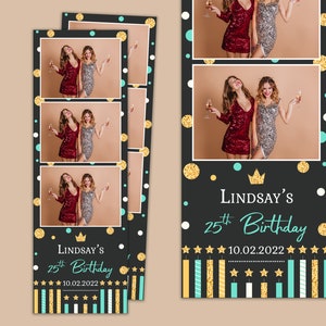 Photo Booth Template, Photo Booth Template Birthday, Birthday Photo Booth Template, 2x6, Strip, photoooth template