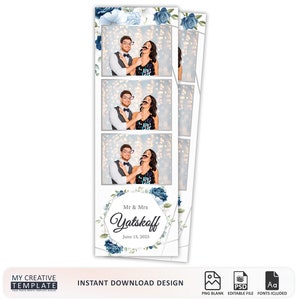 Elegant Wedding Photo booth Template, Wedding Photo booth Template, 2x6 strip, photobooth templates, photo booth template wedding