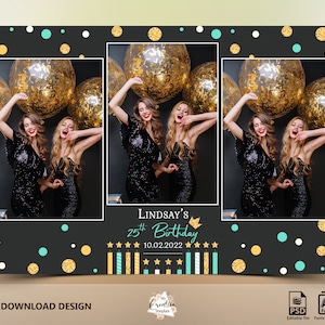 Birthday Photo booth Template, Fun Photo booth Template, photo booth template, 4x6, Sweet 16, Quinceanera, Anniversary
