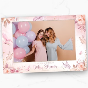 Baby Shower Photo Booth Template, Photo booth Template, Birthday Photo Booth Template, 4x6 Photobooth Baby Shower, Butterfly Birthday, 6x4
