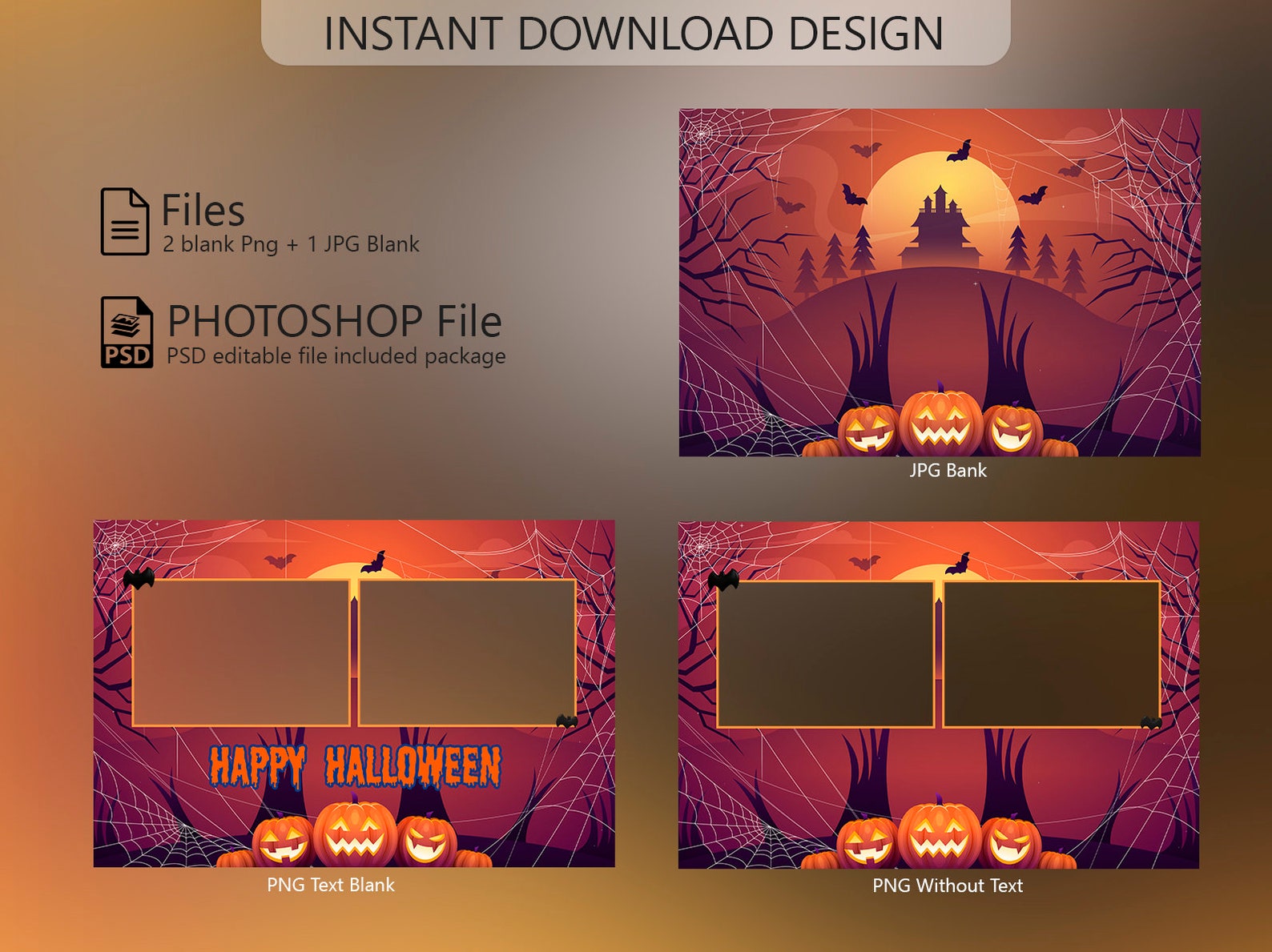 Photo Booth Template Halloween Photo Booth Template Pumpkin Etsy