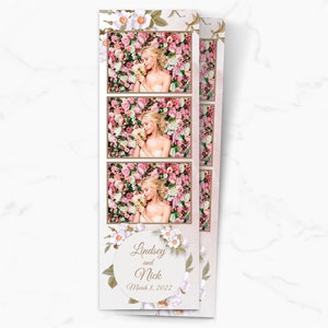 Wedding, Bridal Shower, Photobooth Template, Sweet 16, Sixteen, Floral Anniversary Photo Booth Template 2x6, Wedding photo booth template