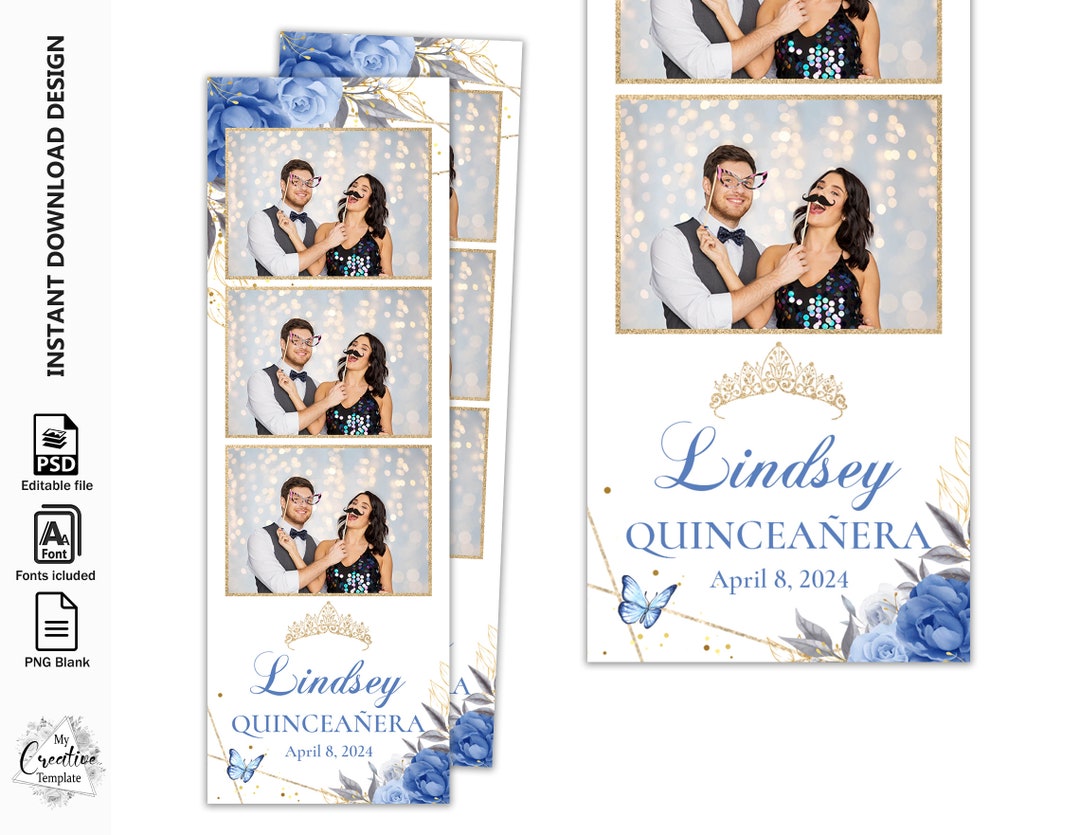 Quinceanera Photo Booth Template Birthday Photo Booth Etsy Quinceanera Photo Booth Template Birthday Photo Booth Etsy