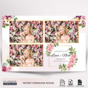 Wedding Photo booth Template, Photo booth Template, photobooth template wedding, 4x6
