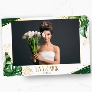 Wedding Photobooth Template, Tropical Photo booth Template, 4x6 Photo booth Template, Photo Booth template wedding, photobooth template