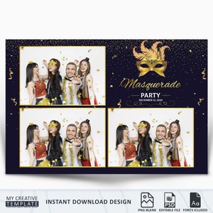 Masquerade Photo Booth Template, Mardi Gras Photo Booth Template, Photo Booth Template 4x6, Photobooth template, photo booth overlay
