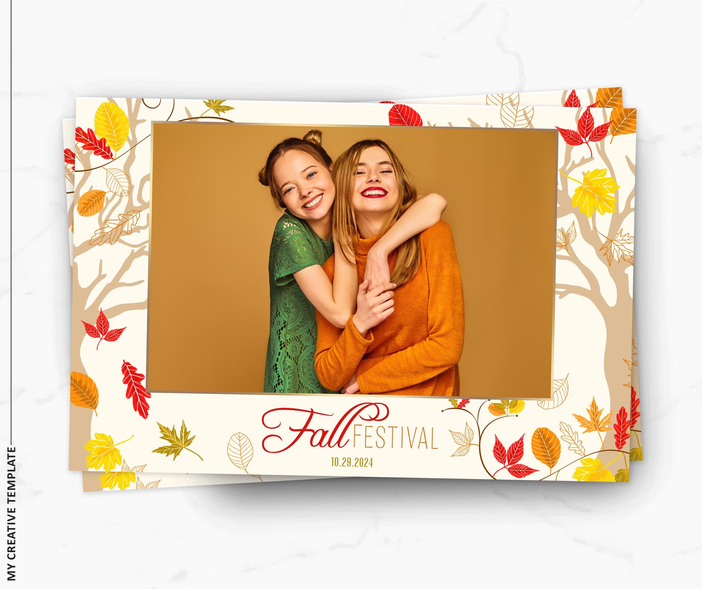 Template Photo Booth, Fall Photo Booth Template, Autumn Photobooth ...