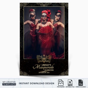 Masquerade Photo Booth Template, Carnival Photo Booth Template, Selfie Photo booth Template, 4x6 Photobooth Template, Carnival, Masquerade