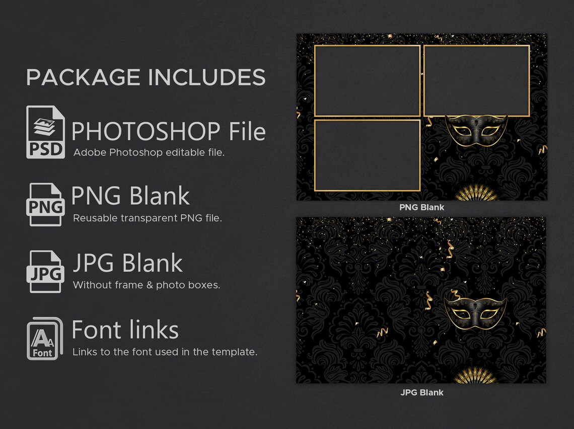 Carnival Photo Booth Template Masquerade Photo Booth Etsy