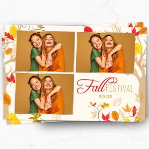 Template Photo Booth, Fall Photo Booth Template, Autumn Photobooth ...