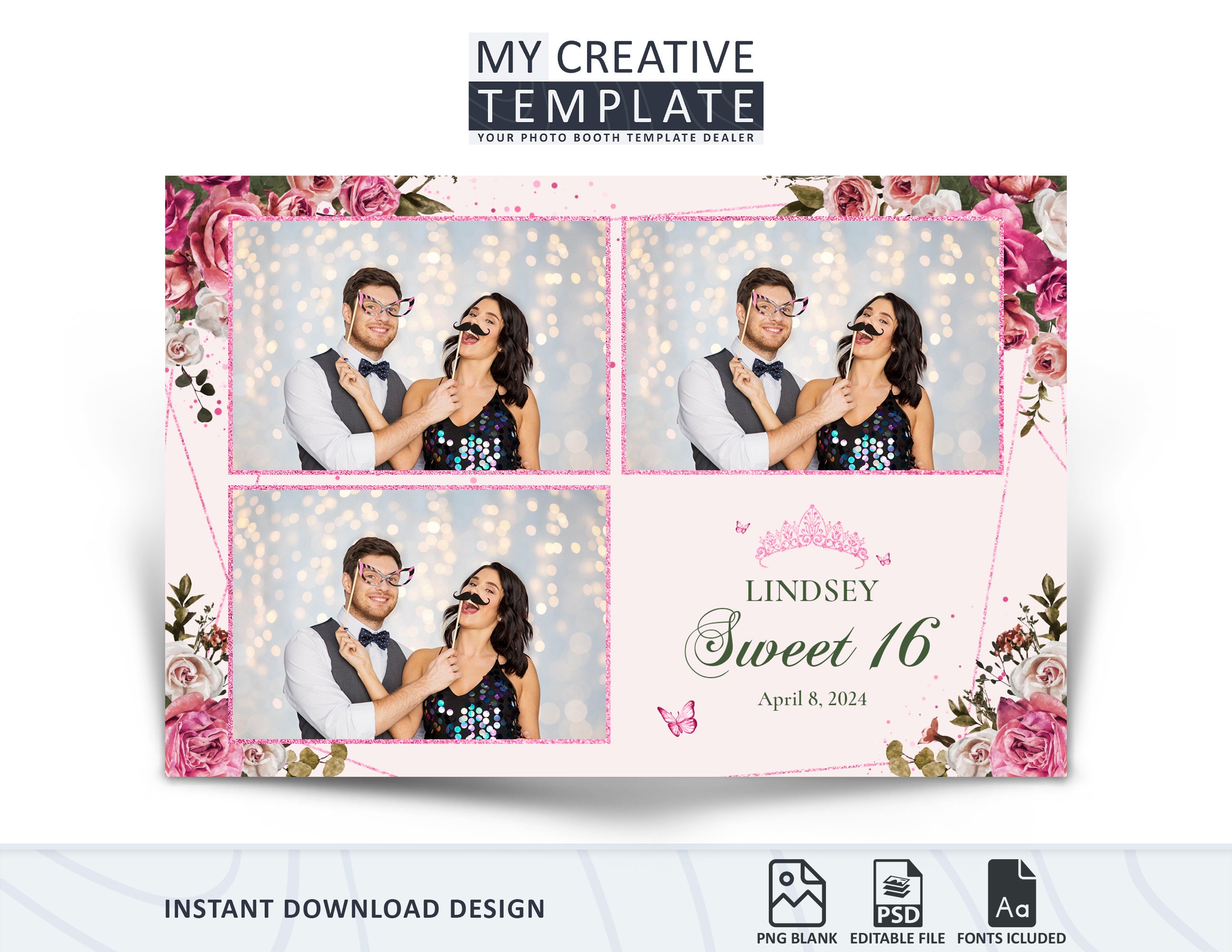 360 Booth Wedding Bridal Shower Photobooth Template Sweet 16 -  Portugal