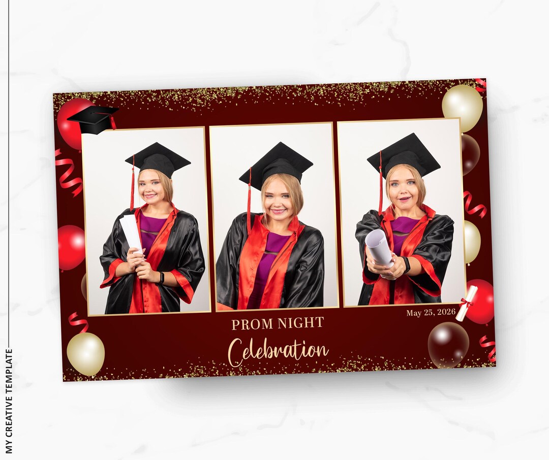 Photo Booth Template | Prom Photobooth Template | Graduation Photo ...
