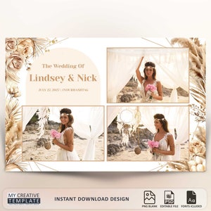 Wedding Photobooth Template, Boho Photo booth Template, Summer Wedding Photo booth Template, Bohemia photobooth Overlays, 4x6 Overlay