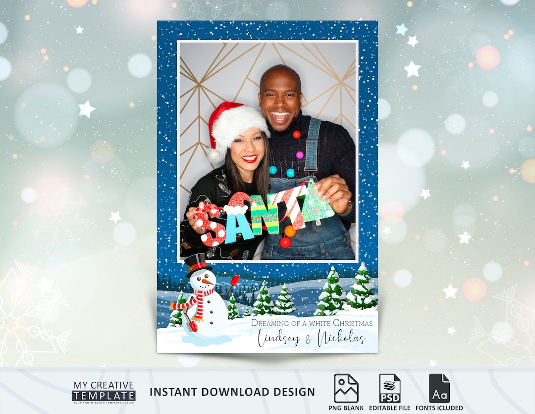 Photo Bot Layout Templates for Photo Booth, Christmas Photo Booth Template, Photo Booth ...