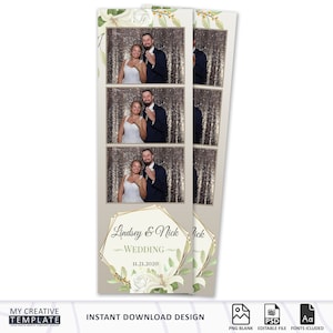 Wedding Photo booth Template, Elegant Photo booth Template, photobooth template, 2x6, photo booth template wedding