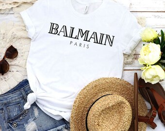 balmain t shirt etsy