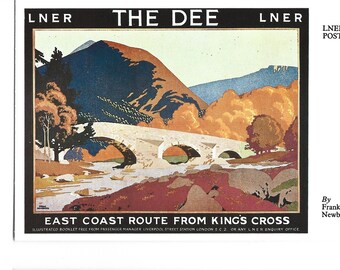 Frank Newbould LNER Posters Postcards. Set of 6 in beautiful illustrated wrapper. Railways. Art Trains Gift Postcrossing Railwayana