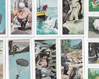 Adventurous Lives - Complete Set of 50 Trade Cards Issued by Jubbly Orange Drink in 1967. Racing Sports Sportscards Interesting People Gift