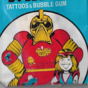 Galaxy Wars Trading Cards - Unopened Wax Pack. 1978 Donruss. Sci fi Gift. 80s Vintage Nostalgia Cool (Blue Wrapper)