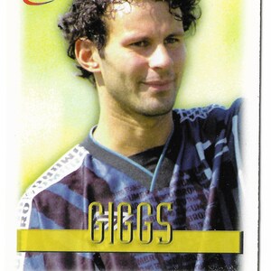 Ryan Giggs Sports Card issued by Futera in 1999. Football Soccer card Manchester United Man U Rookie Giggsy Wales Welsh Gift 90s Vintage