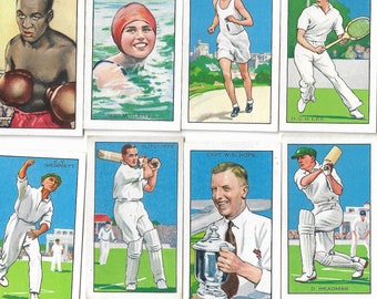 50 Vintage Cigarette Cards - Kings of Speed. 1939. Full Set. Churchman. Tobacco  Cards. Sports Cards, Jesse Owens Rookie