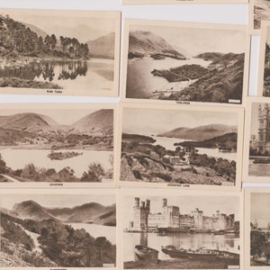 50 Vintage Zigaretten Postkarten - Die Schönheiten Englands. 1936. Vollständiges Set. CWS Tabak. Ländlich, aussichtsreich, auf dem Land