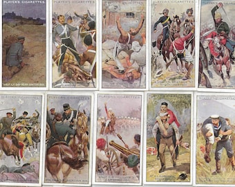 25 Vintage Cigarette Cards - Victoria Cross. 1914. Full Set. John Player. Trade cards. British Army Antique Military WWI Crimean War