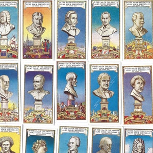 50 antiche carte di cartomanzia del 1937. Set completo emesso da Ardath. Carte di sigarette. Regalo di tarocchi di chiaroveggenza per compleanni