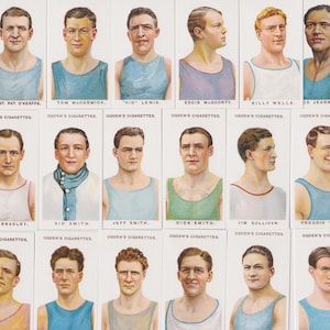 Boxer. Moderner Reprint von original 1915 kompletten Set von 50 Ogdens Spielkarten. Sportkarten, Boxen