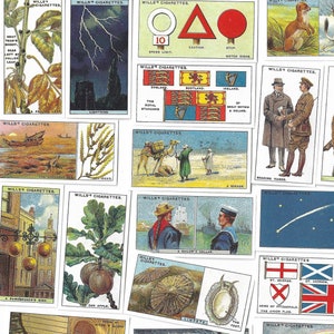 Savez-vous? Cartes-questionnaires (série 1). Réimpression moderne de l’ensemble complet original de 1922 de 50 cartes à cigarettes Wills. Quiz sur les cartes d'information