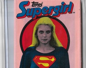 Super Girl Trading Cards - Unopened Wax Pack. 1984 Topps. Movie Gift. 80s Vintage Nostalgia Hollywood DC Comics Universe Super Hero