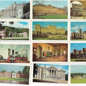 32 Vintage Zigarettenkarten - Britische Landhäuser und Schlösser. 1981. Komplettes Set. Doncella Zigarre Tabakkarten Handelskarte. Geschichte Royalty