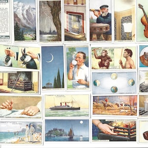 25 cartes-cigarettes vintage - Erreurs courantes. 1928. Ensemble complet. Lambert & Butler. Cartes de tabac. Cadeau science, science, philosophie